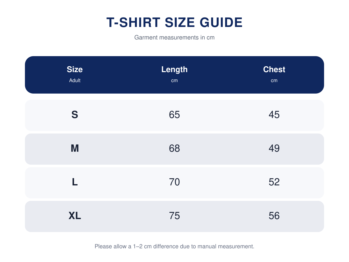 Short-sleeve cotton T-shirts （Adults）